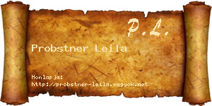 Probstner Leila névjegykártya
